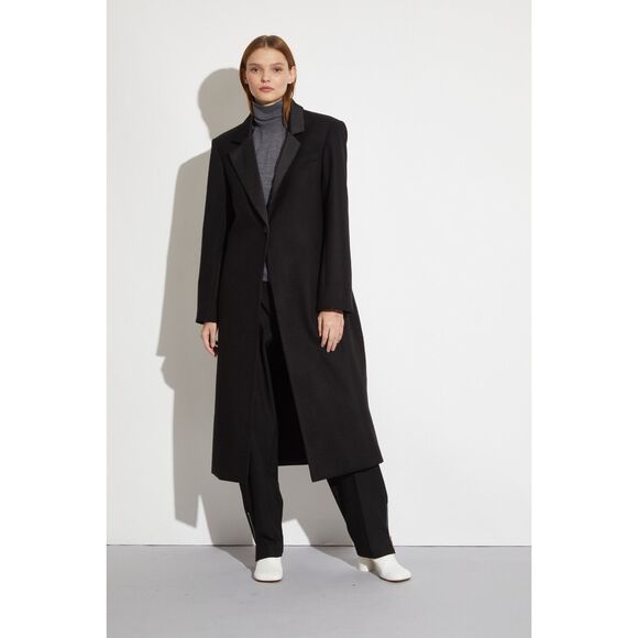SAINT ART Toby Tuxedo Oversized Overcoat Black Sz Medium‎ - Picture 1 of 6